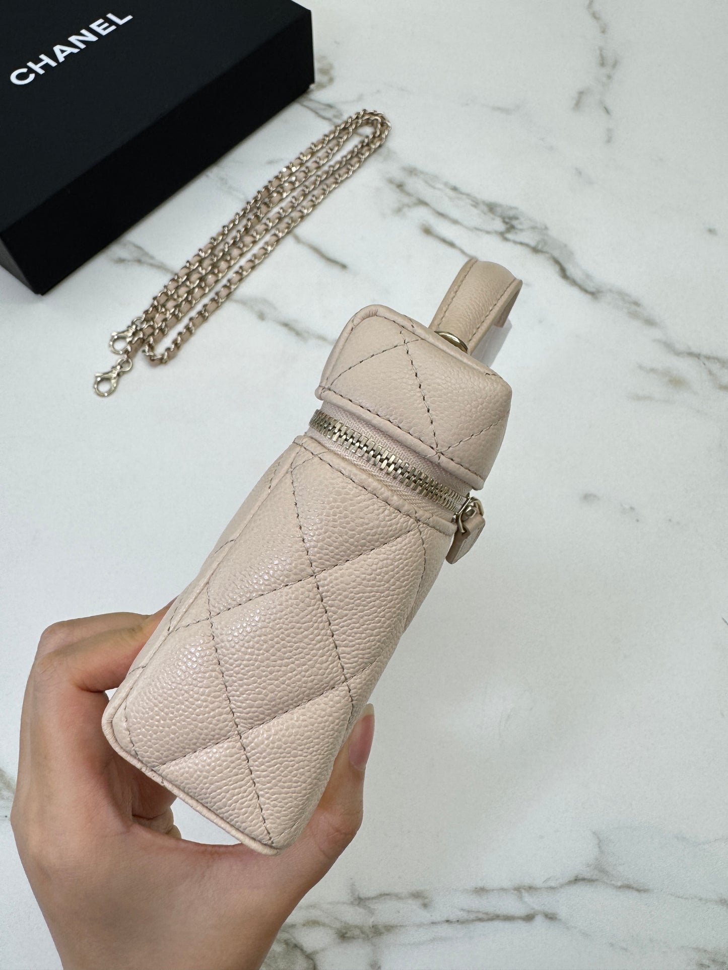 CHANEL LP盒子包 淺杏色