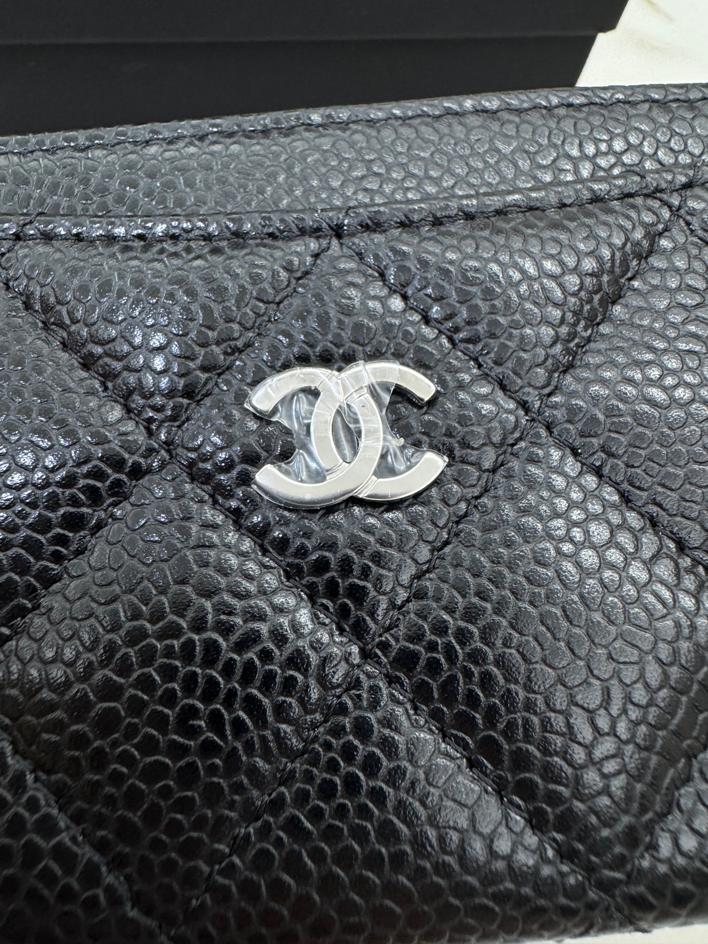 CHANEL 黑銀牛 Cardholder