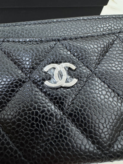CHANEL 黑銀牛 Cardholder