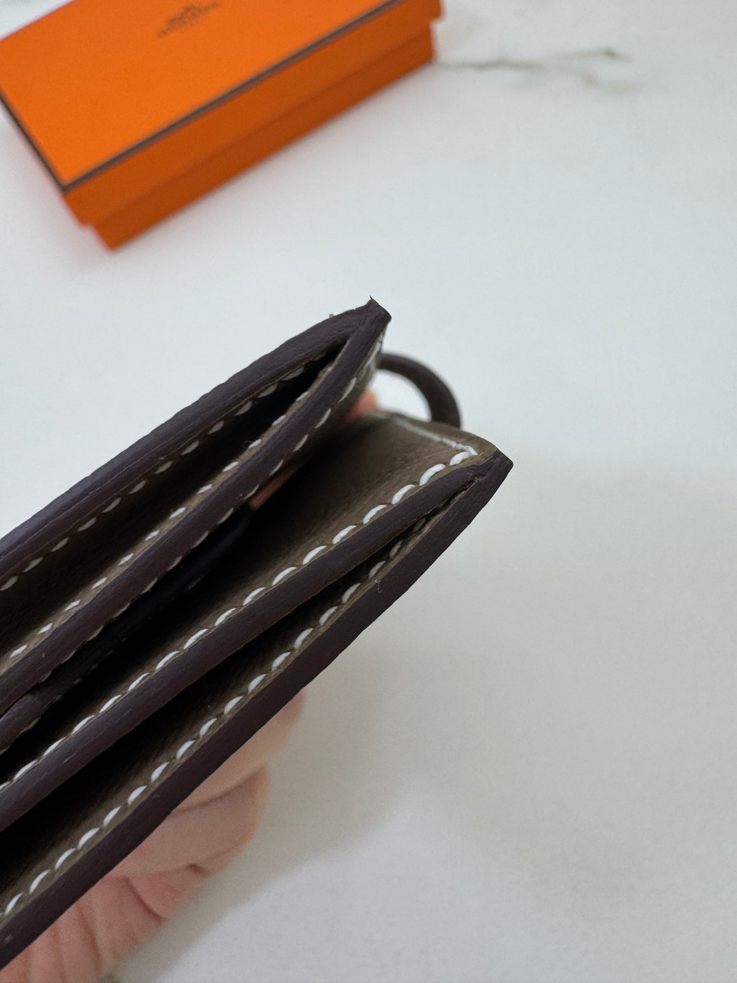 HERMES Bearn Mini Wallet 散紙位 大象灰銀扣 Epsom PHW