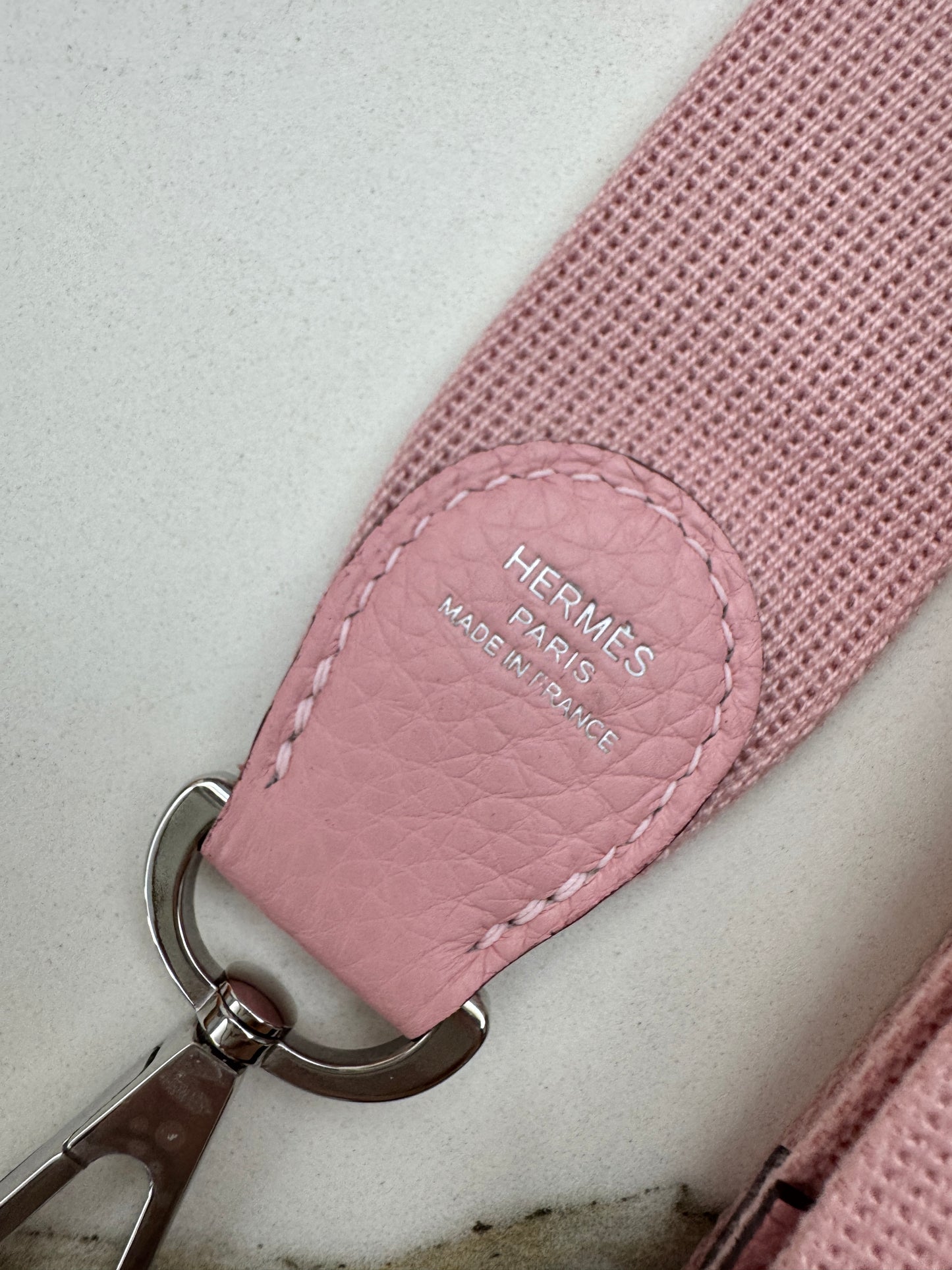 HERMES Evelyne 23 櫻花粉銀扣 3Q Rose Sakura PHW