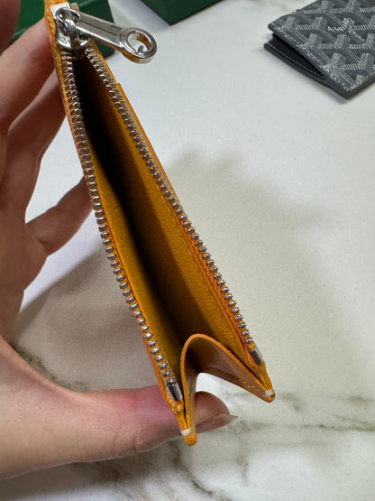 GOYARD Bourbon Zipped Cardholder 黃色