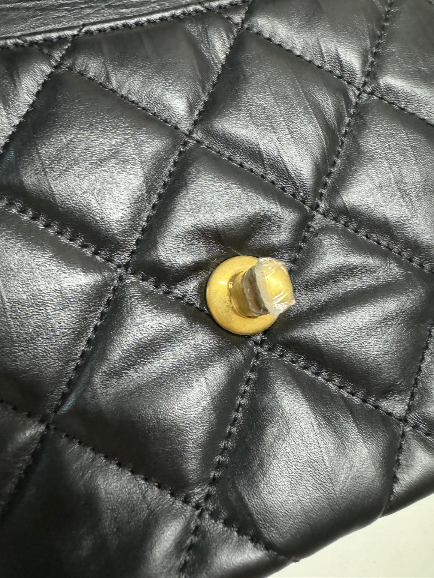 CHANEL 19系列 豆腐包 皺摺牛皮 黑色