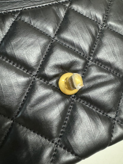 CHANEL 19系列 豆腐包 皺摺牛皮 黑色