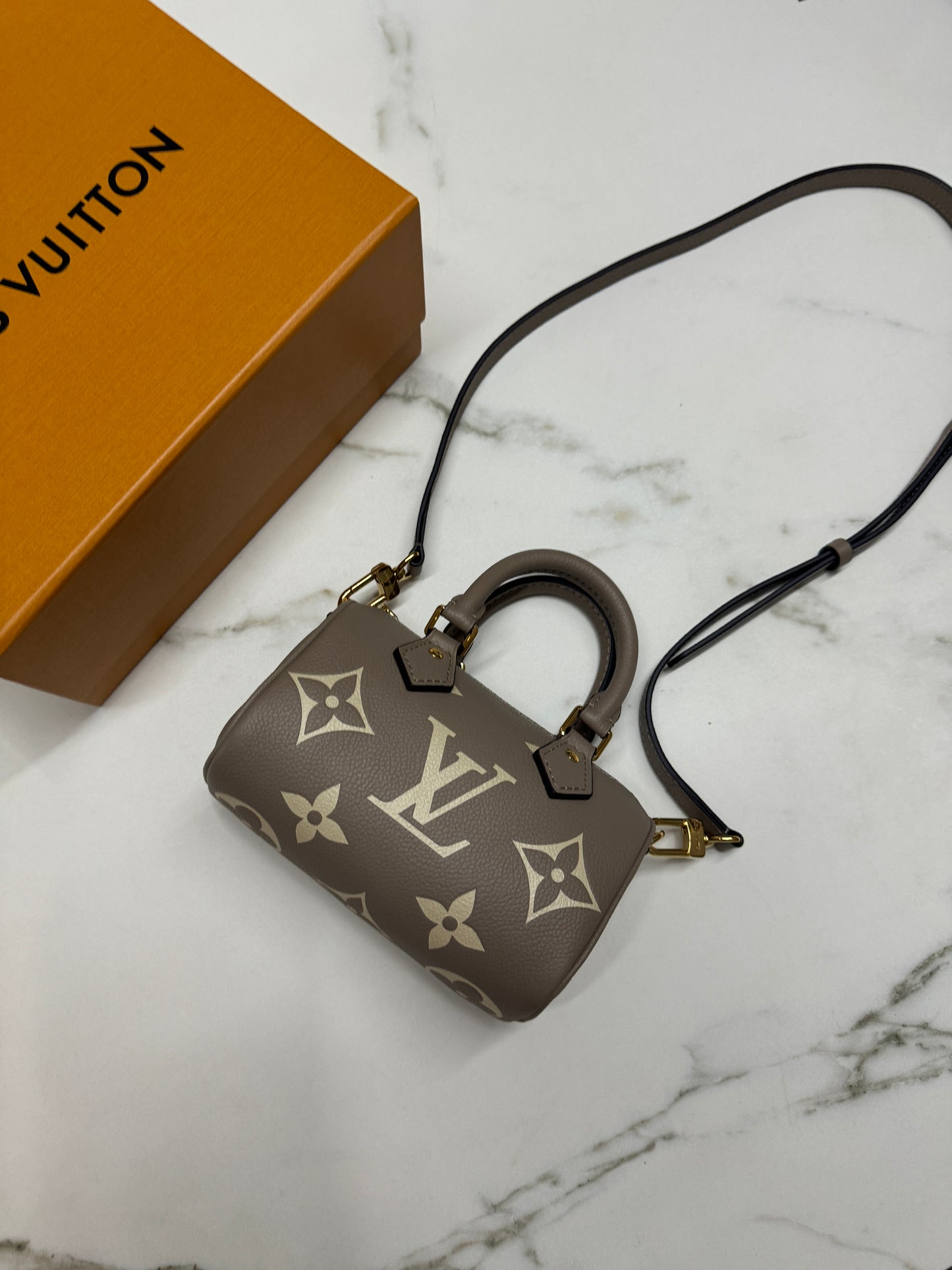 LV Nano Speedy 全皮大象灰