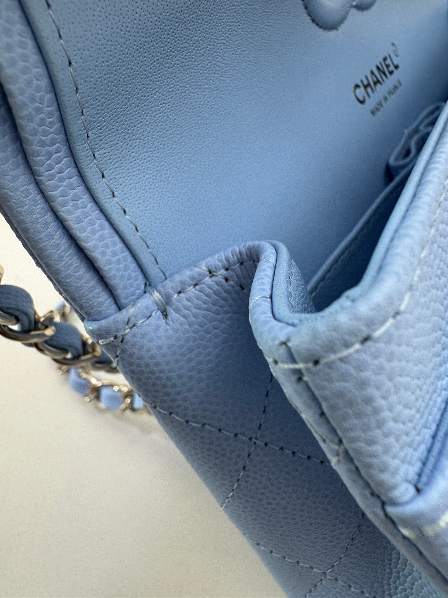 CHANEL CF23 Small 23P粉藍色