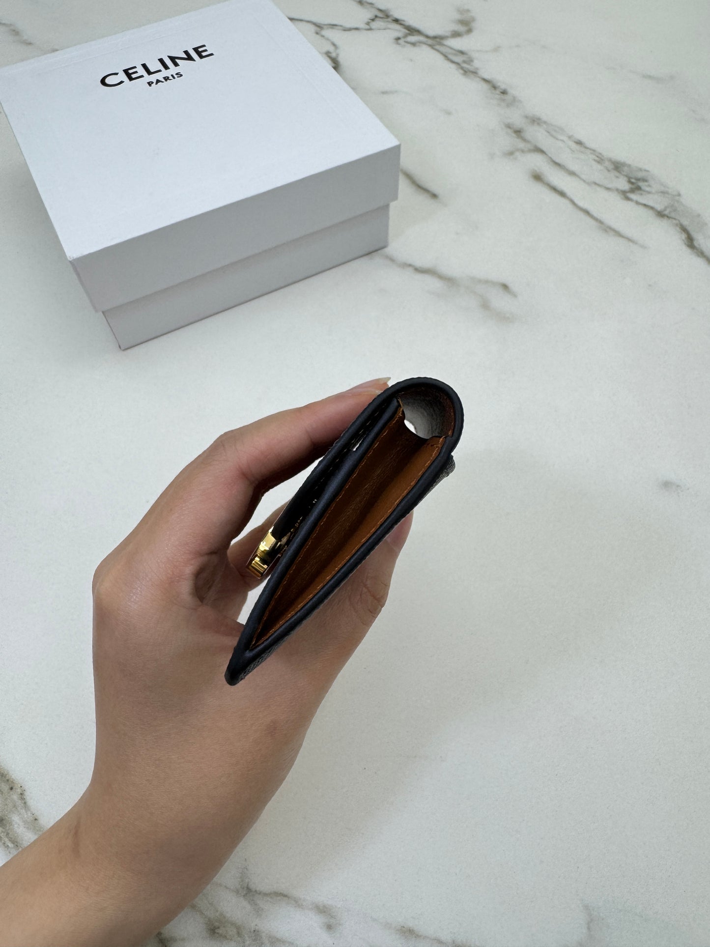 CELINE Triomphe 老花帆布 Cardholder