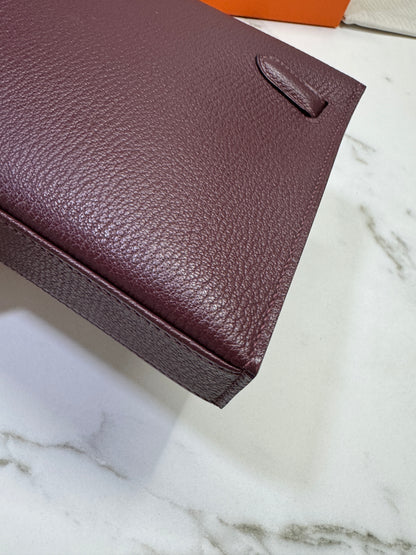 HERMES Kelly Elan 山羊皮 愛馬仕紅 Rough H PHW