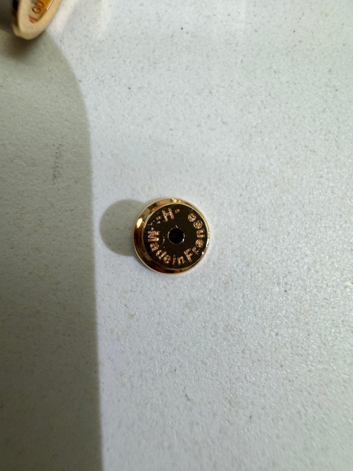 HERMES Mini Pop H 玫瑰金拼色耳環