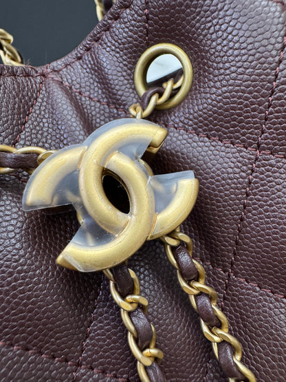 CHANEL 25Bag 荔枝牛皮 Small Chocolate