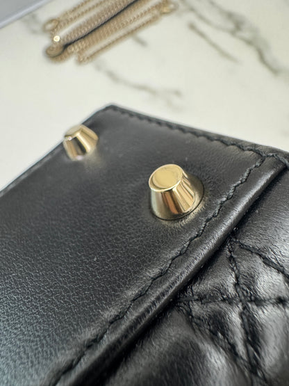 DIOR Mini Lady Dior 黑色羊皮