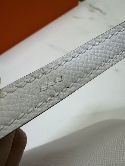 HERMES Mini Constance 奶灰色銀扣 Epsom M4 Gris Pale PHW