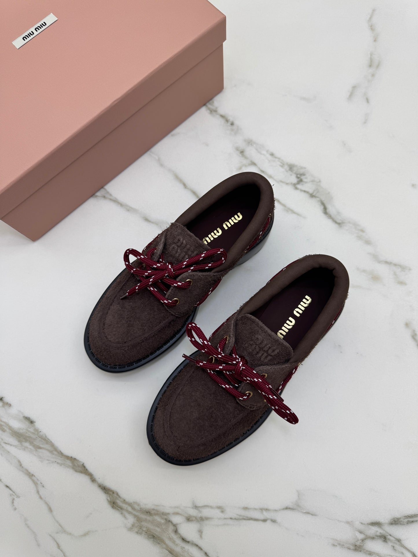 MIU MIU 絨面厚底 Loafers