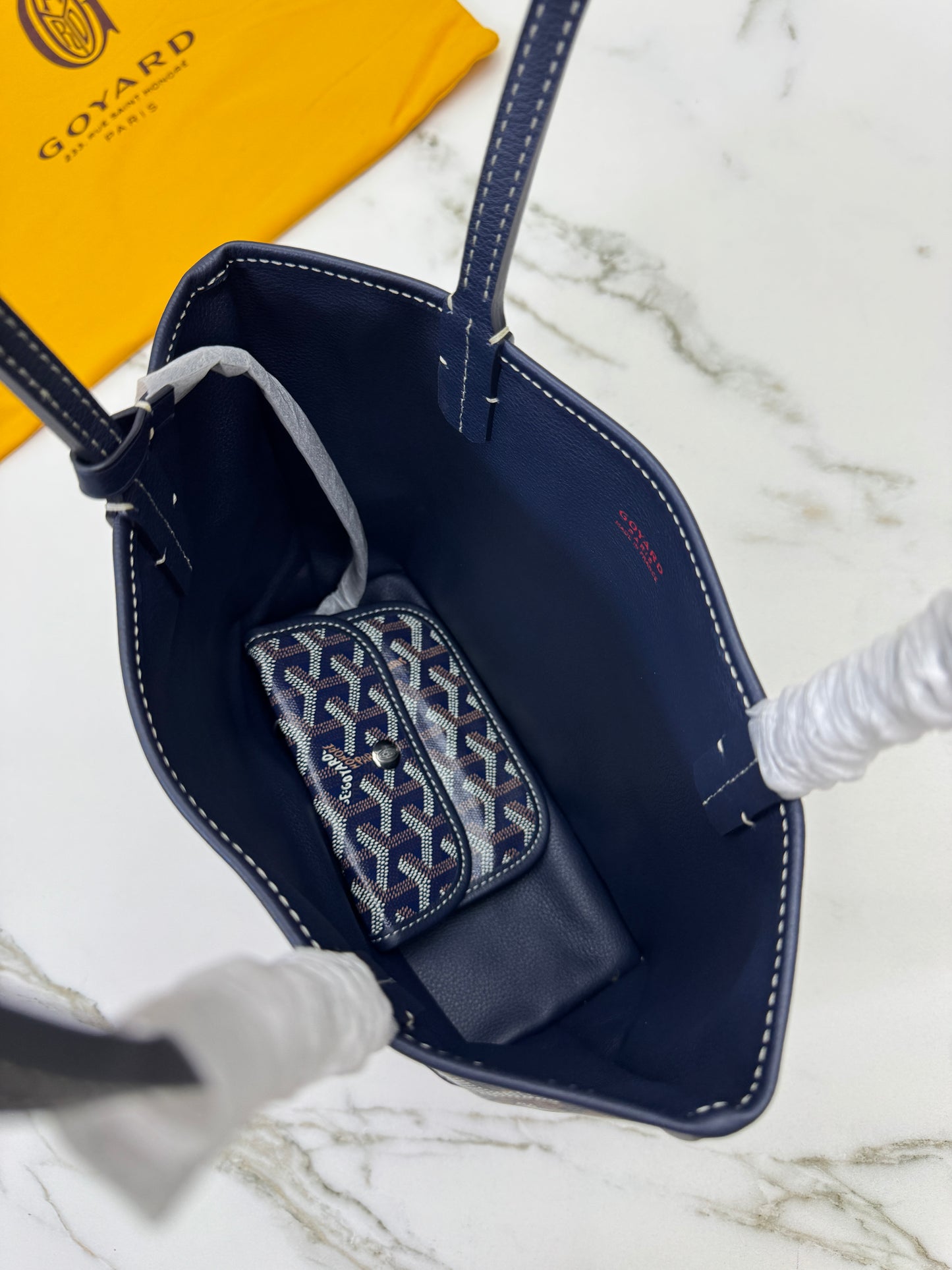 GOYARD Mini Anjour Tote 海軍藍【另配包夾】