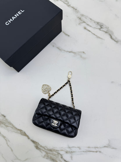 CHANEL 迷你CF包掛 黑色