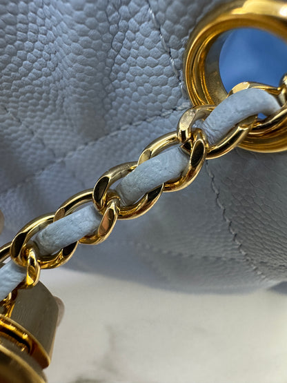 CHANEL Mini 25Bag 26A Baby Blue 亮金扣