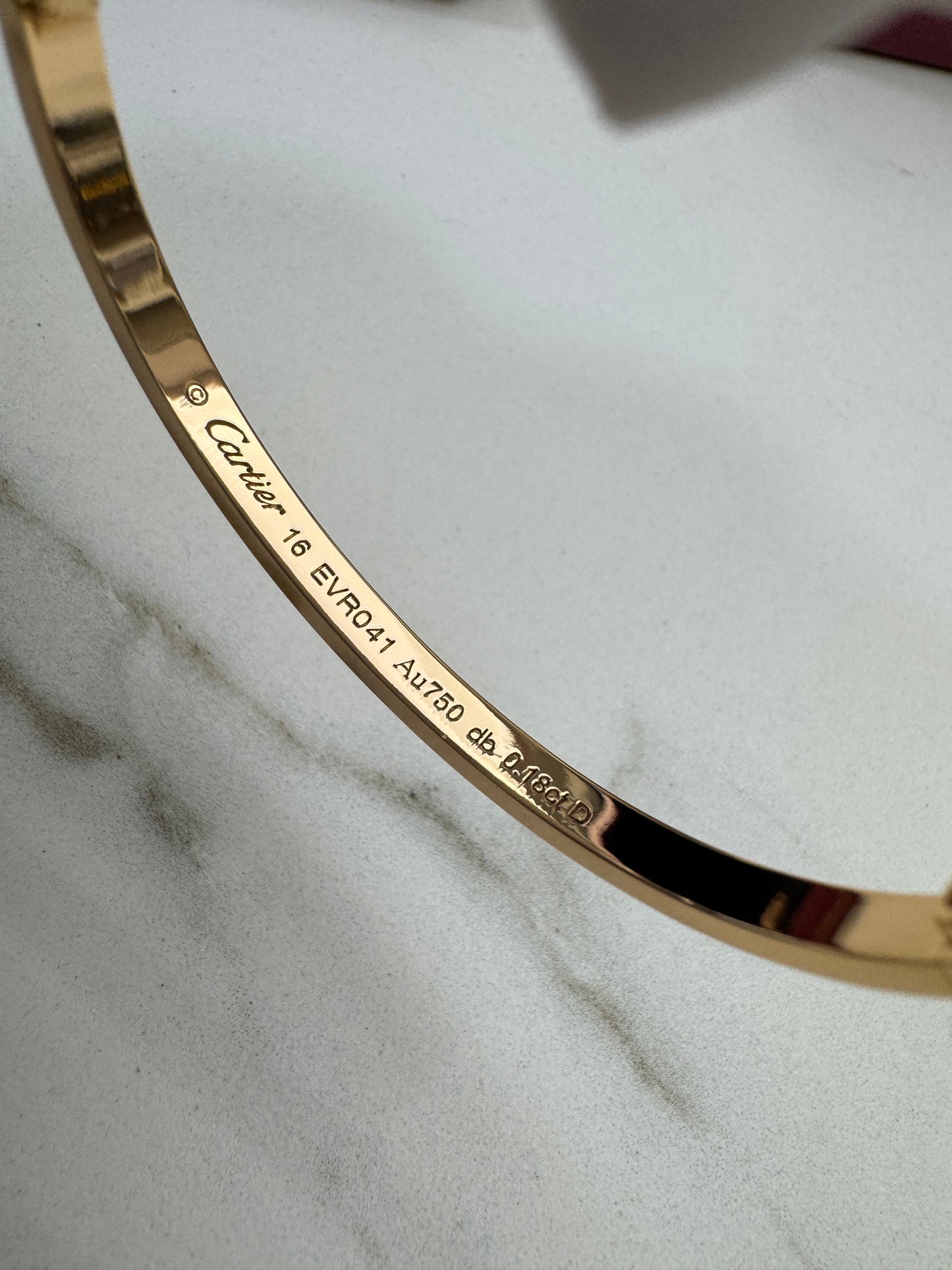 CARTIER Love Bracelet Small Rose Gold with Diamonds
