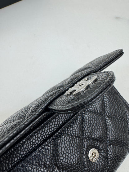 CHANEL CF Cardholder 黑銀牛