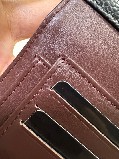 CHANEL CF三摺錢包 黑金牛