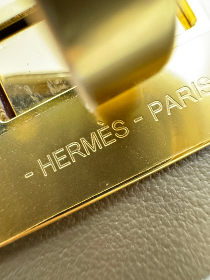 HERMES Mini 2424 大象灰金扣 Evercolor Etoupe GHW