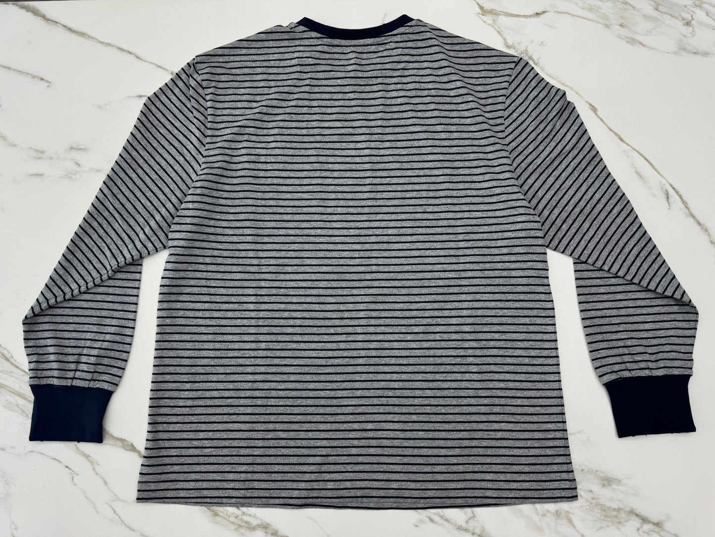 MIU MIU 做舊條紋長袖T恤