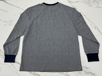 MIU MIU 做舊條紋長袖T恤