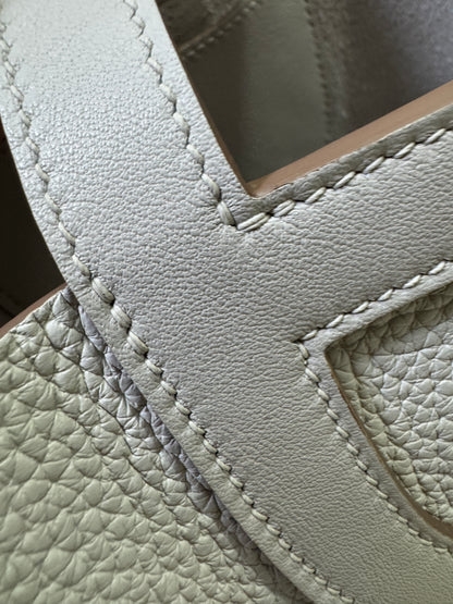 HERMES In The Loop 豬鼻菜籃子 M4奶灰色銀扣 Gris Pale PHW