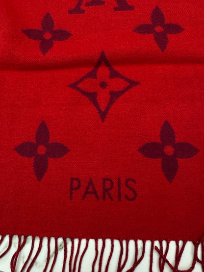 LV Reykjavik Scarf 100% Cashmere Rubis