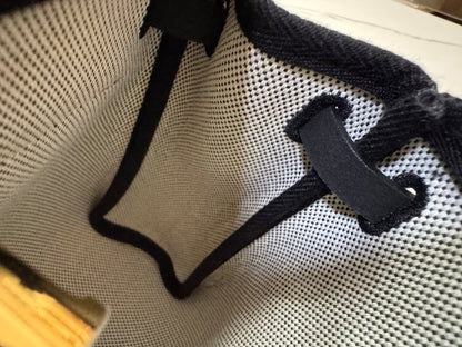 HERMES Mini Herbag 熊貓色 金扣 H Viking 帆布