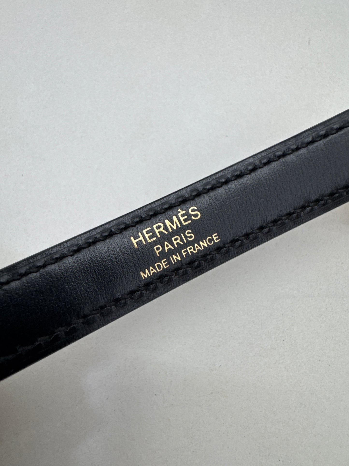 HERMES Kelly 25 黑色外縫金扣 Box Leather Sellier Noir GHW