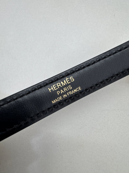 HERMES Kelly 25 黑色外縫金扣 Box Leather Sellier Noir GHW