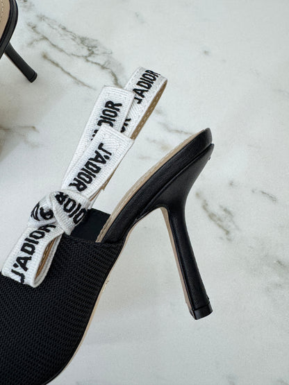 DIOR J'adior Slingback 黑色科技布 10cm