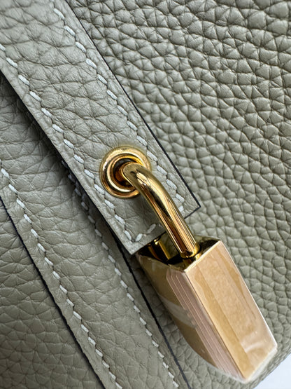 HERMES Picotin Lock 18 鼠尾草綠金扣 Q1 Sauge GHW￼