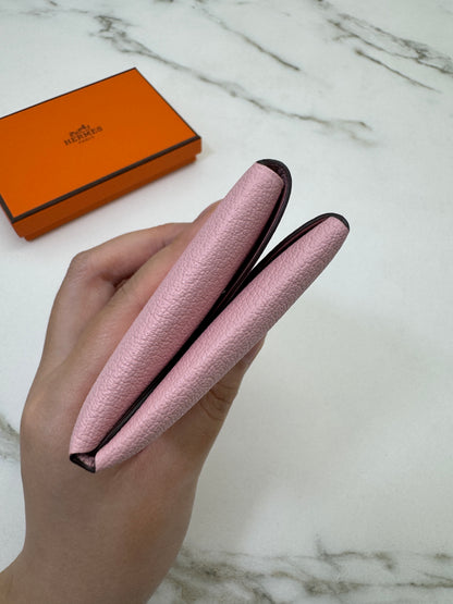 HERMES Calvi Duo 櫻花粉山羊皮 Rose Sakura