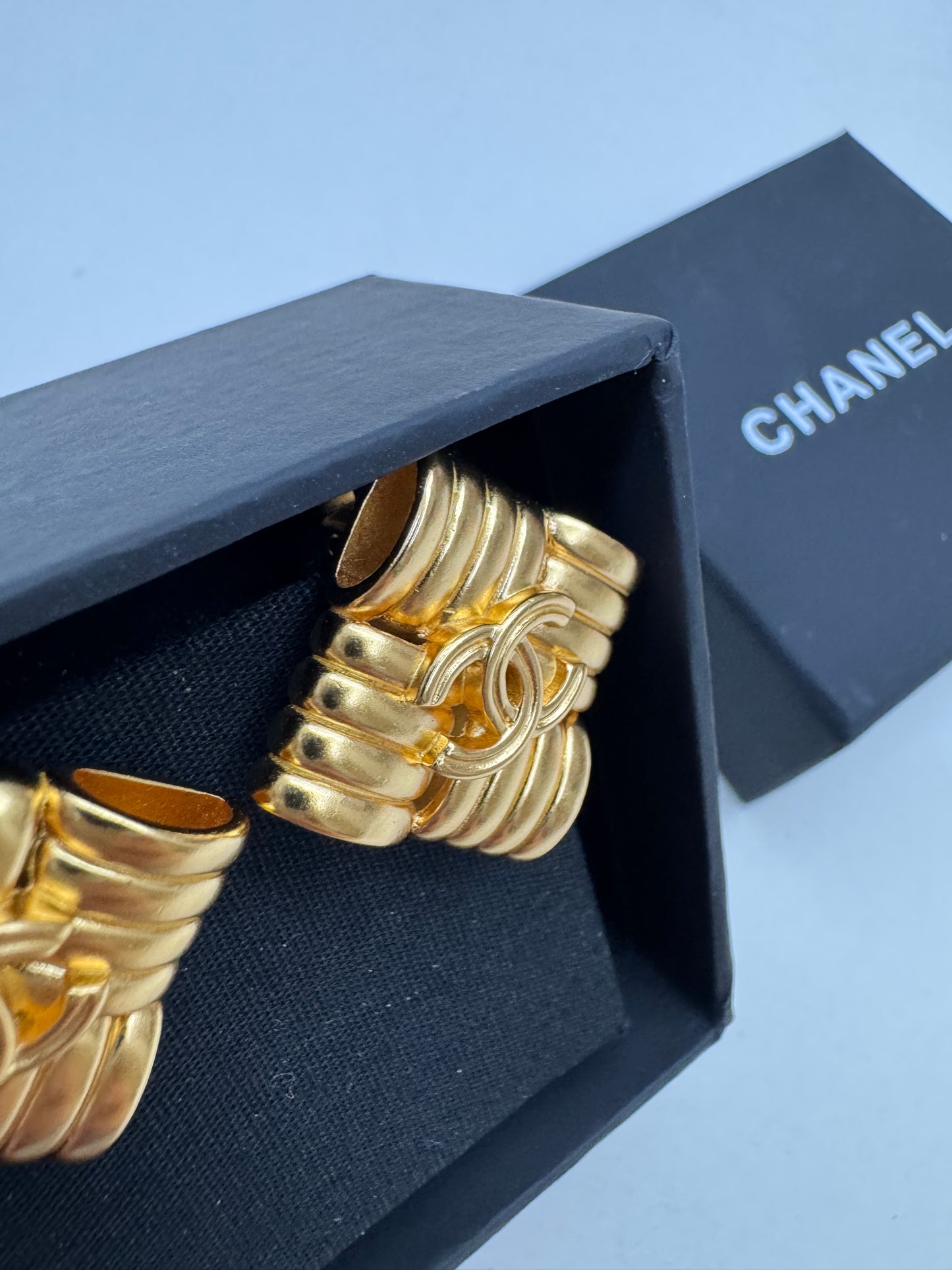 CHANEL Vintage 97P 千層酥耳夾