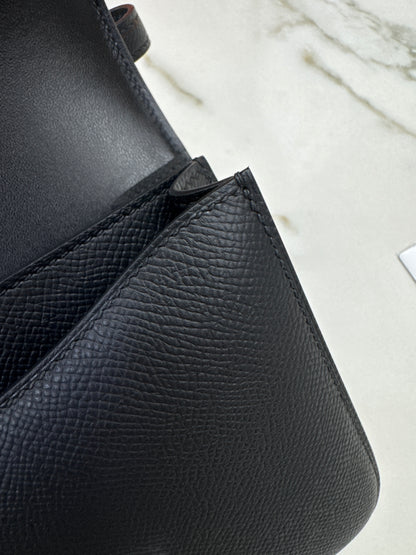 HERMES Mini Constance 黑銀 Noir Epsom PHW