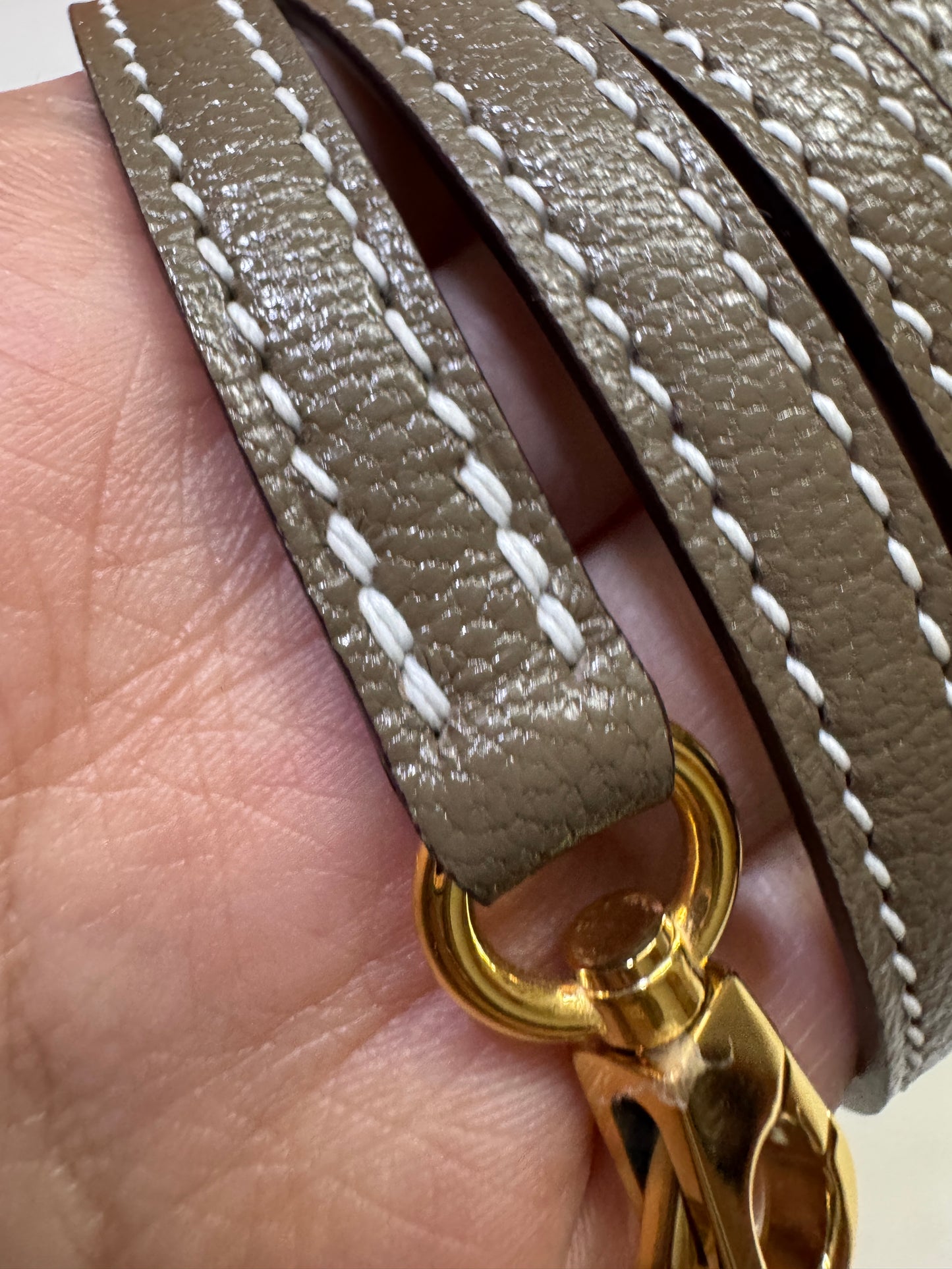 HERMES Mini Bolide 大象灰山羊皮 金扣