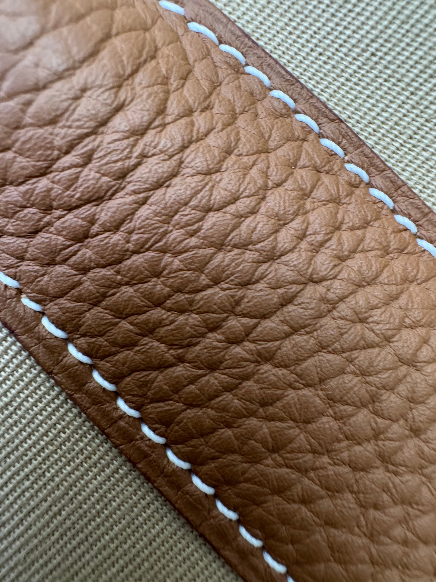 HERMES Garden Party 36 金棕拼風衣灰帆布 Negonda/ Canvas