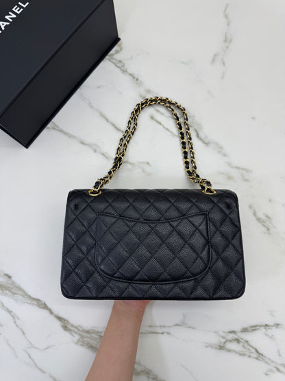 CHANEL CF25 Medium 黑金牛 Black Calfskin GHW