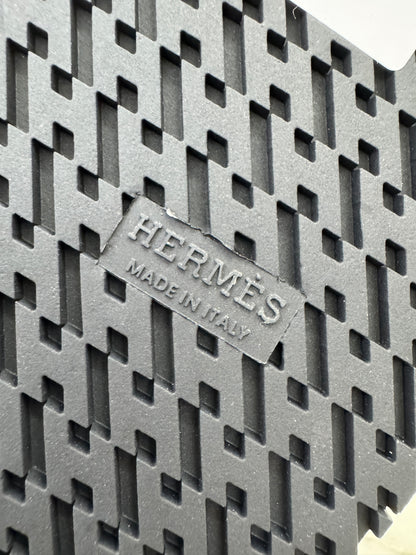 HERMES Chypre 二舅拖 亞麻米麂皮