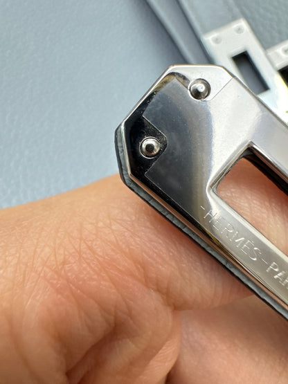 HERMES Kelly 25 Togo內縫 木偶灰銀扣 Gris Pantin PHW