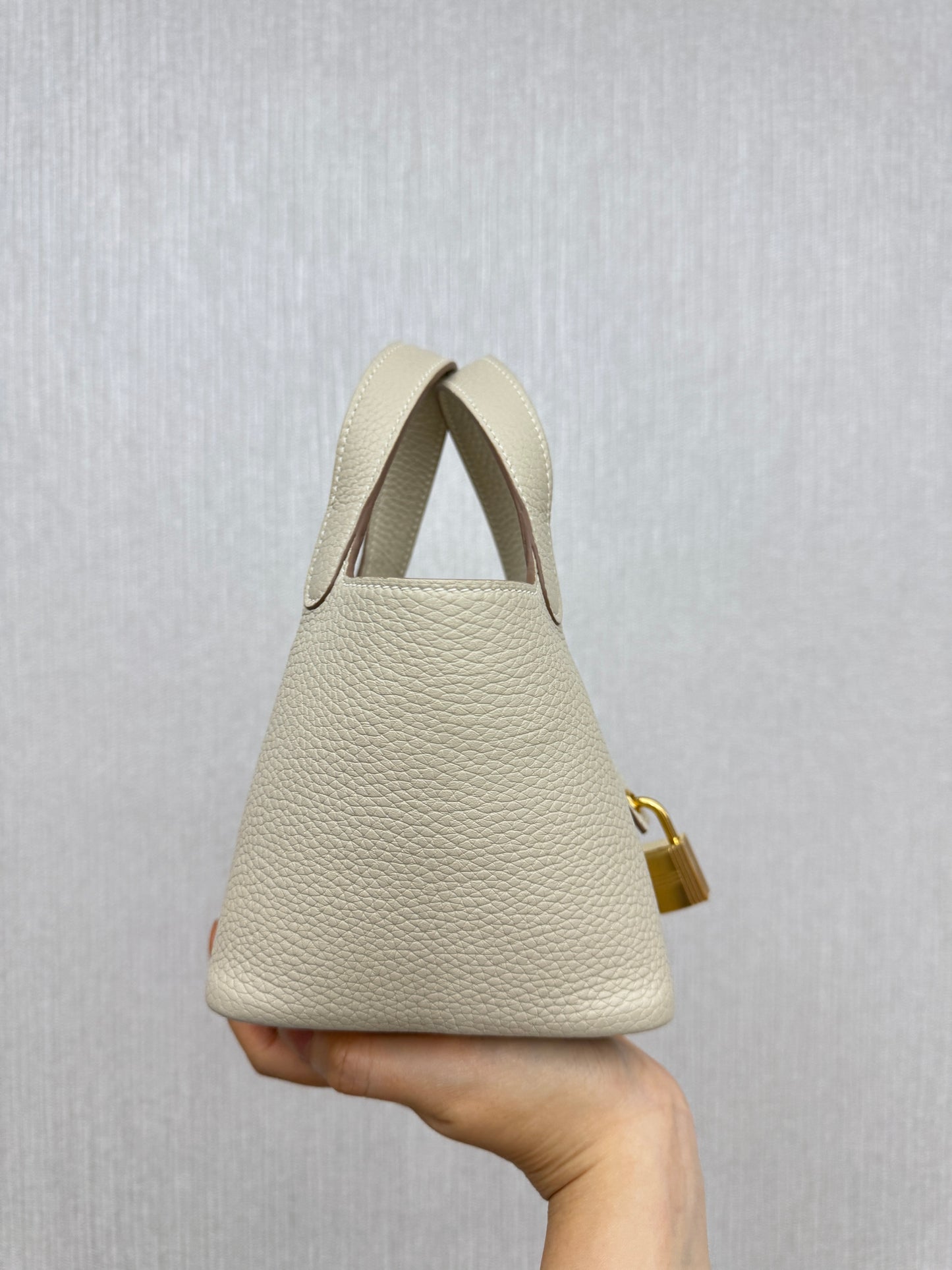 HERMES Picotin Lock 14 奶昔白金扣 TC Craie GHW