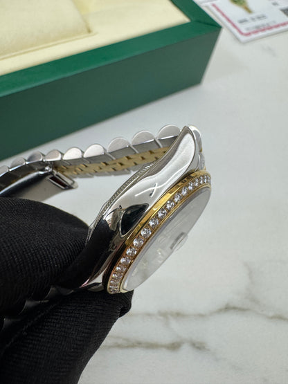 ROLEX Date Just 31mm 橄欖綠鑽圈鑽盤 真鑽版