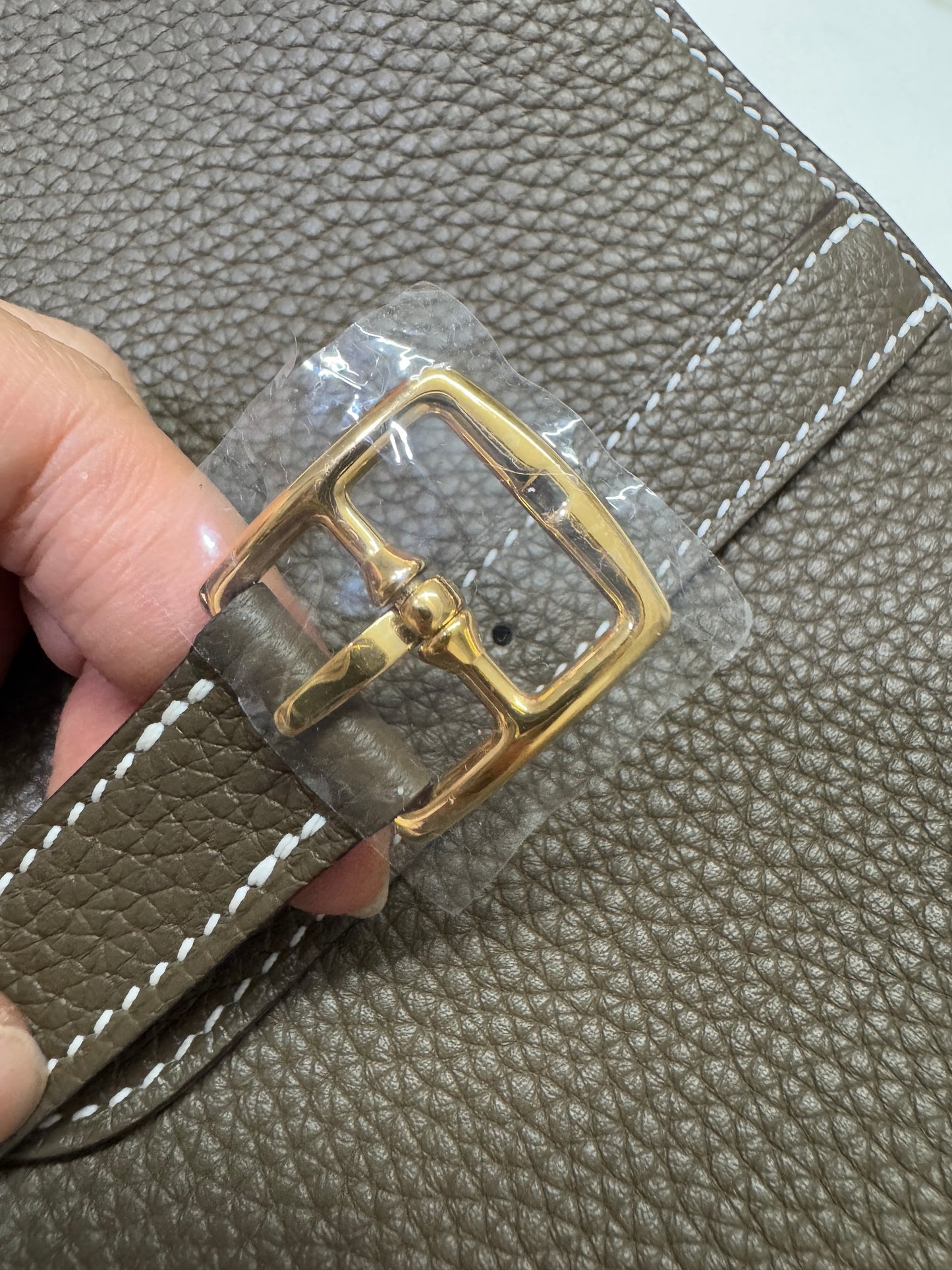 HERMES Halzan 25 大象灰金扣