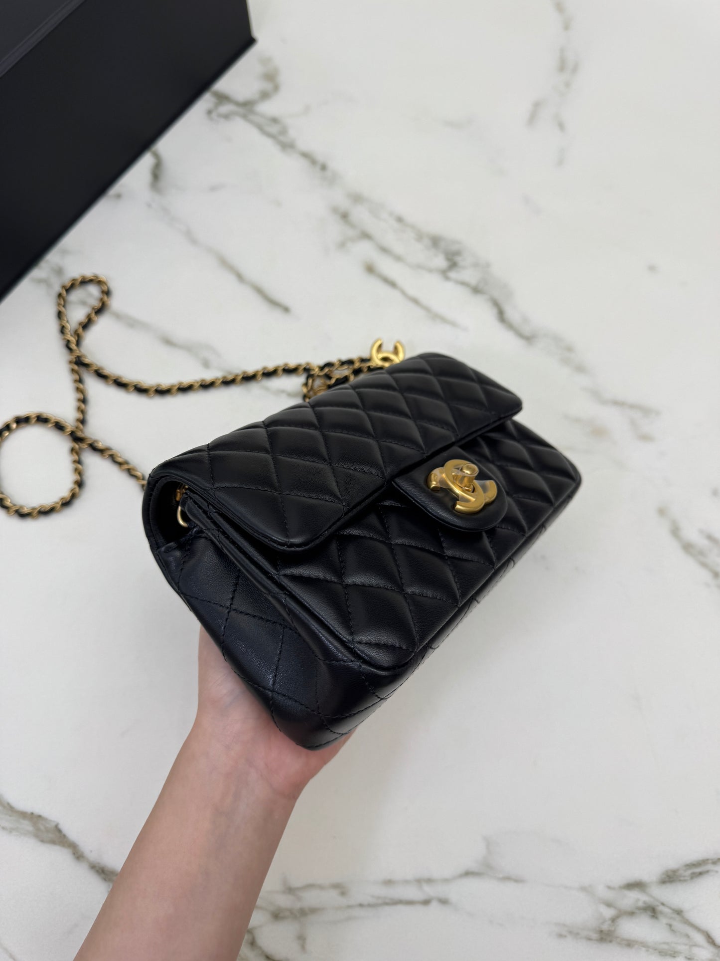 CHANEL 25B調節扣 Mini CF20 羊皮