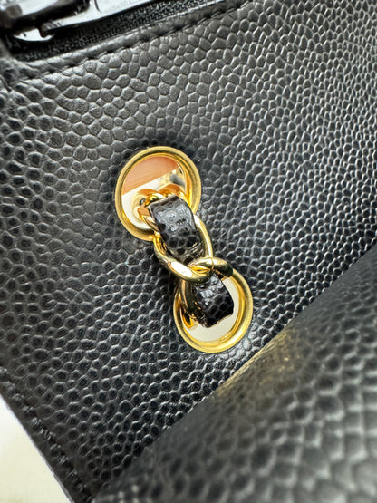 CHANEL CF25 Medium 黑金牛 Black Calfskin GHW