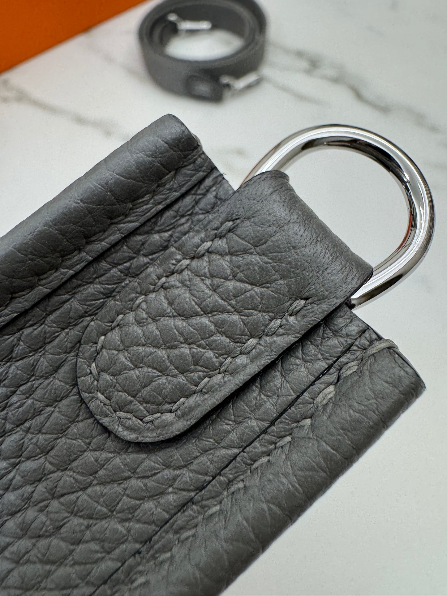 HERMES Mini Evelyne 積雨雲灰銀扣 Gris Meyer PHW