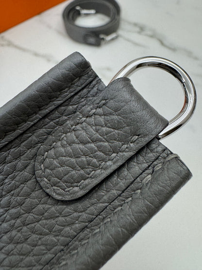 HERMES Mini Evelyne 積雨雲灰銀扣 Gris Meyer PHW
