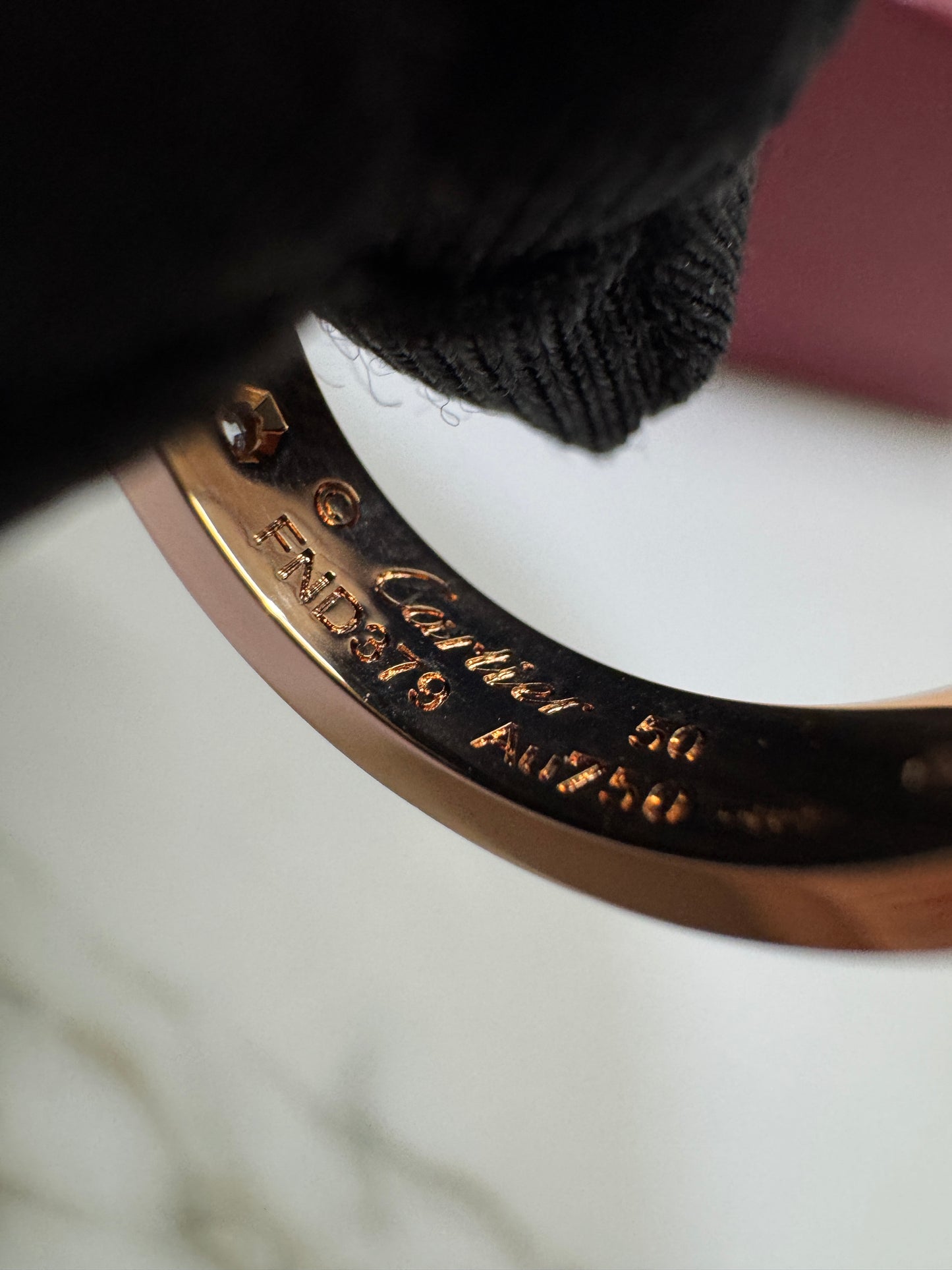 CARTIER Love 玫瑰金 單鑽戒指