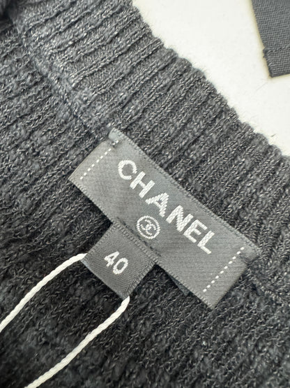 CHANEL 25M薄開衫外套 黑色